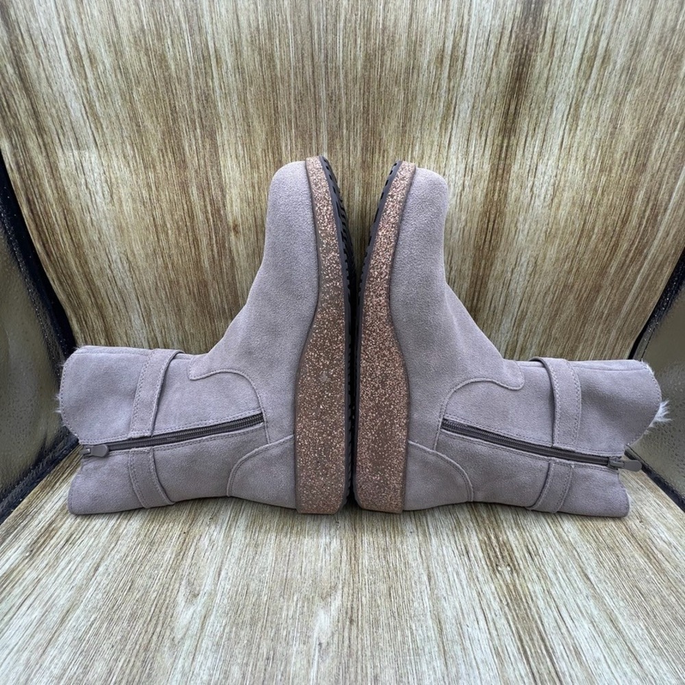 Orthofeet Claire Faux Fur Women's Size 9 Wide Lined Water Repellent Suede Boot - Picture 7 of 9